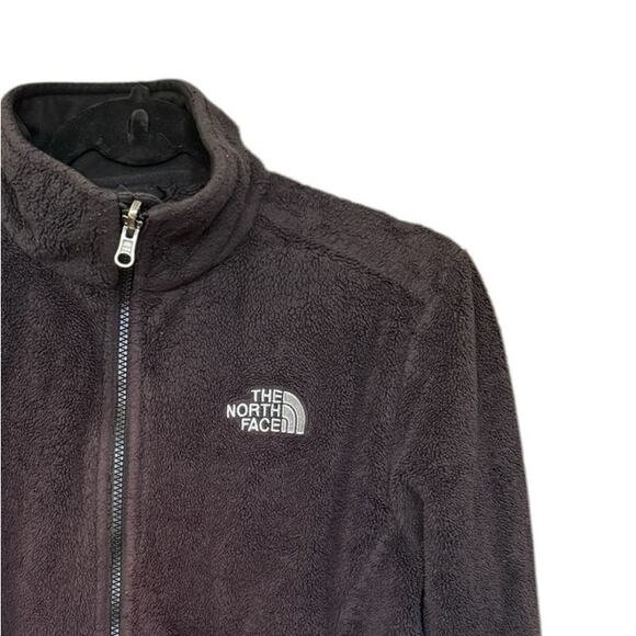 The North Face Black Fuzzy Zip Fleece Track Jacket Outdoors Hiking Gorpcore S - Picture 4 of 6